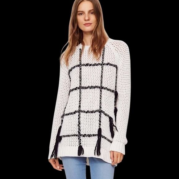 Tory Burch White/Black Sweater | Size S - Picture 9 of 11